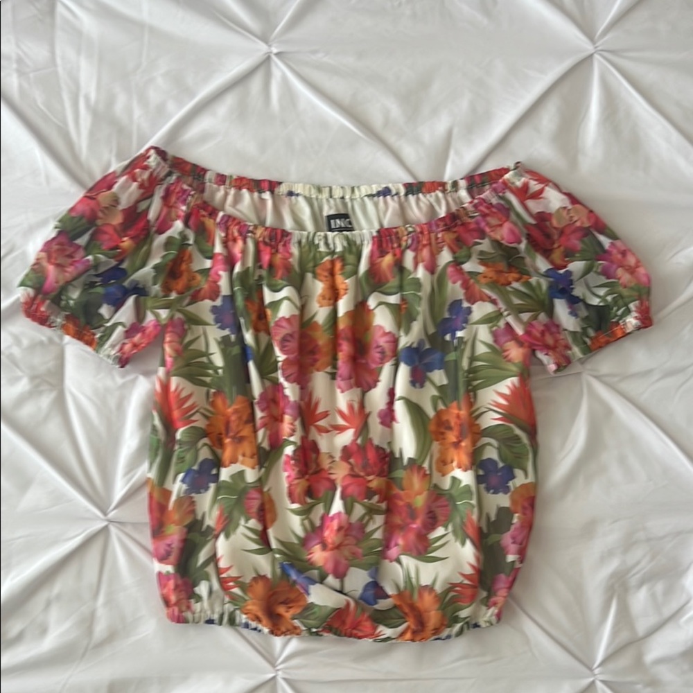 INC International Concepts Multicolor Floral Blouse